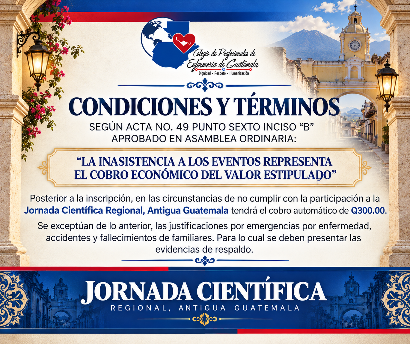 Condiciones del evento